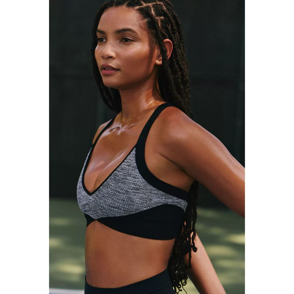 FP Movement Good Karma Arrondi Super Plunge Bra in Black Combo XS/Small NWT